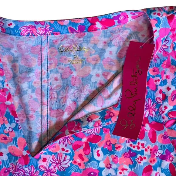 Lilly Pulitzer Women’s Sz M NWT Pink Floral Dress Short Sleeve Easley T-Shirt - Picture 5 of 9